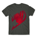Fairy Tail Tattoo Red Dark Grey Men's Tee for Anime, Fairy Tail