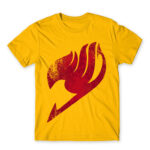 Fairy Tail Tattoo Red Gold Men's T-shirt for Anime, Fairy Tail