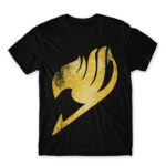 Fairy Tail Tattoo Yellow Black Men's Tee for Anime, Fairy Tail