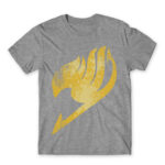 Fairy Tail Tattoo Yellow Grey Melange Men's T-shirt for Anime, Fairy Tail
