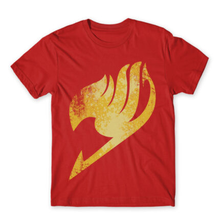 Fairy Tail Tattoo Yellow Red Men's T-shirt for Anime, Fairy Tail