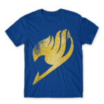 Fairy Tail Tattoo Yellow Royal Blue Men's T-shirt for Anime, Fairy Tail