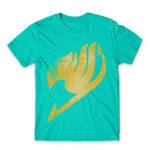 Fairy Tail Tattoo Yellow Turquoise Men's T-shirt for Anime, Fairy Tail