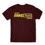 Fake Taxi Driver Burgundy Men's Tee for Taxi Driver, Work