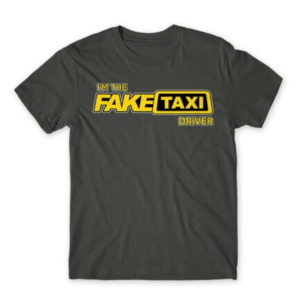 Fake Taxi Driver Dark Grey Men's T-shirt for Taxi Driver, Work