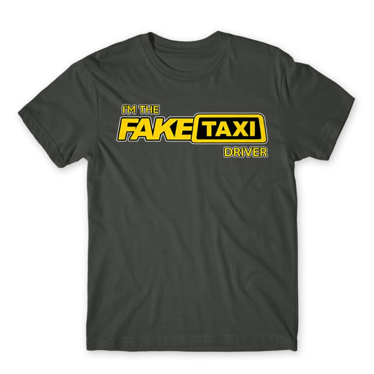 Fake Taxi Driver Dark Grey Men's T-shirt for Taxi Driver, Work