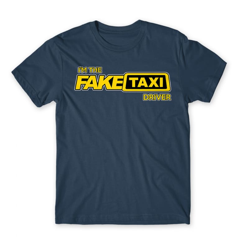Fake Taxi Driver Denim Men's T-shirt for Taxi Driver, Work