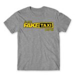 Fake Taxi Driver Grey Melange Men's T-shirt for Taxi Driver, Work