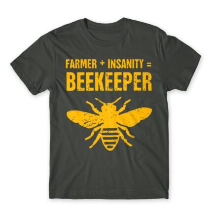 Farmer and insanity Dark Grey Men's Tee for Beekeeper, Work
