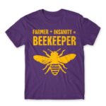 Farmer and insanity Dark Purple Men's T-shirt for Beekeeper, Work