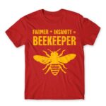 Farmer and insanity Red Men's T-shirt for Beekeeper, Work