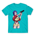 Faye Valentine – Cowboy Bebop Atoll Blue Men's Tee for Anime, Cowboy Bebop
