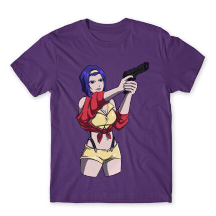 Faye Valentine – Cowboy Bebop Dark Purple Men's Tee for Anime, Cowboy Bebop