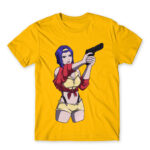 Faye Valentine – Cowboy Bebop Gold Men's T-shirt for Anime, Cowboy Bebop