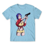 Faye Valentine – Cowboy Bebop Sky Blue Men's Tee for Anime, Cowboy Bebop