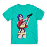 Faye Valentine – Cowboy Bebop Turquoise Men's T-shirt for Anime, Cowboy Bebop