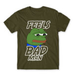 Feels bad man Army Men's T-shirt for Funny, Meme
