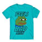 Feels bad man Atoll Blue Men's T-shirt for Funny, Meme