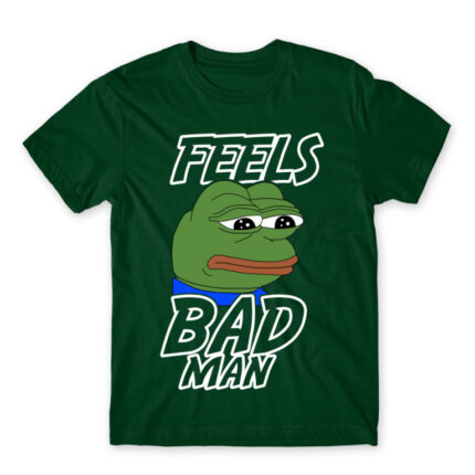 Feels bad man Bottle Green Men's Tee for Funny, Meme