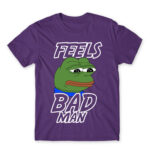 Feels bad man Dark Purple Men's T-shirt for Funny, Meme