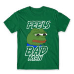 Feels bad man Kelly Green Men's Tee for Funny, Meme