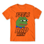 Feels bad man Orange Men's T-shirt for Funny, Meme