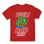 Feels bad man Red Men's Tee for Funny, Meme