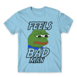 Feels bad man Sky Blue Men's Tee for Funny, Meme