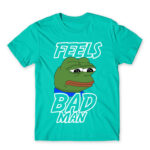 Feels bad man Turquoise Men's T-shirt for Funny, Meme