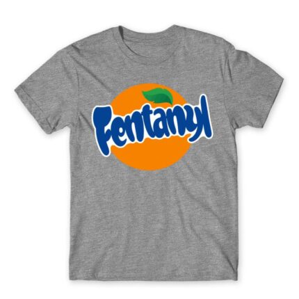 Fentanyl Grey Melange Men's T-shirt for Badass, Funny