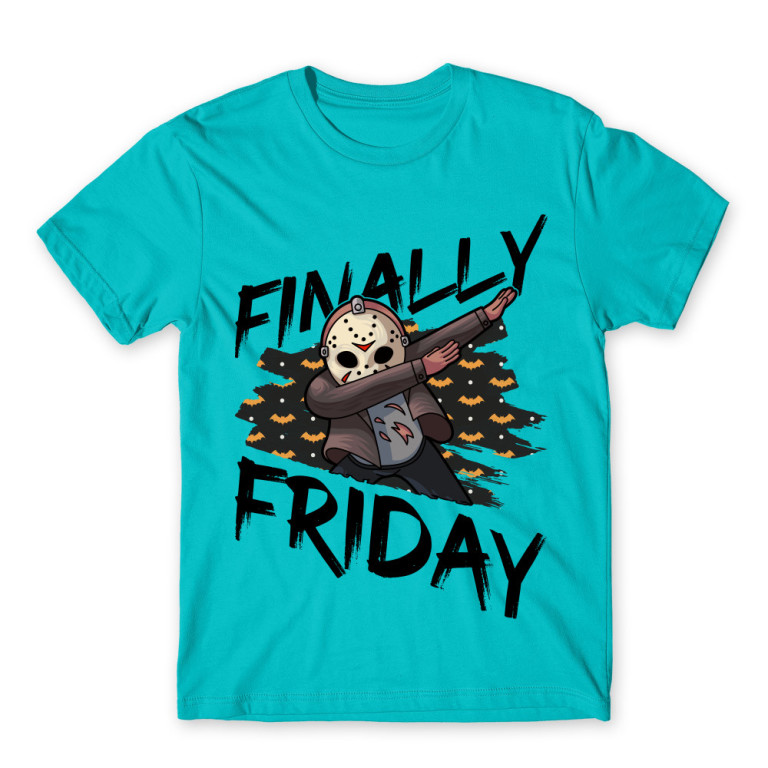 Finally Friday (13) Atoll Blue Men's T-shirt for Friday, Funny