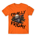 Finally Friday (13) Orange Men's T-shirt for Friday, Funny