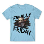 Finally Friday (13) Sky Blue Men's Tee for Friday, Funny
