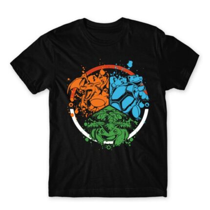 First starter pokemon Black Men's Tee for Anime, Pokemon