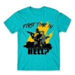 First time in Hell? Atoll Blue Men's T-shirt