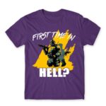 First time in Hell? Dark Purple Men's Tee