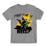 First time in Hell? Grey Melange Men's T-shirt