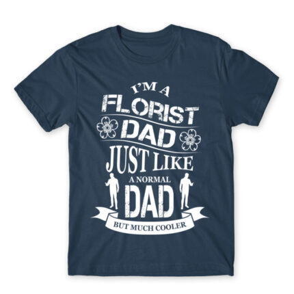 Florist Dad Denim Men's T-shirt for Florist, Work