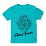 Flower Power Atoll Blue Men's Tee for Florist, Work
