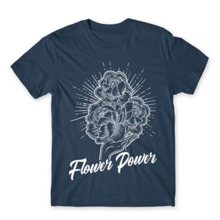Flower Power Denim Men's Tee for Florist, Work