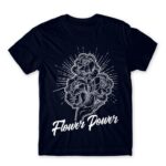 Flower Power Navy Men's T-shirt for Florist, Work