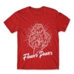Flower Power Red Men's T-shirt for Florist, Work