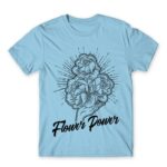 Flower Power Sky Blue Men's T-shirt for Florist, Work