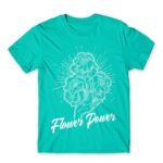 Flower Power Turquoise Men's Tee for Florist, Work