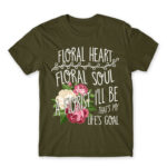 Flowery heart Army Men's T-shirt for Florist, Work