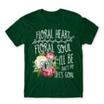 Flowery heart Bottle Green Men's T-shirt for Florist, Work
