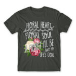 Flowery heart Dark Grey Men's Tee for Florist, Work