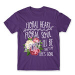 Flowery heart Dark Purple Men's Tee for Florist, Work
