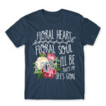 Flowery heart Denim Men's T-shirt for Florist, Work