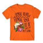 Flowery heart Orange Men's Tee for Florist, Work